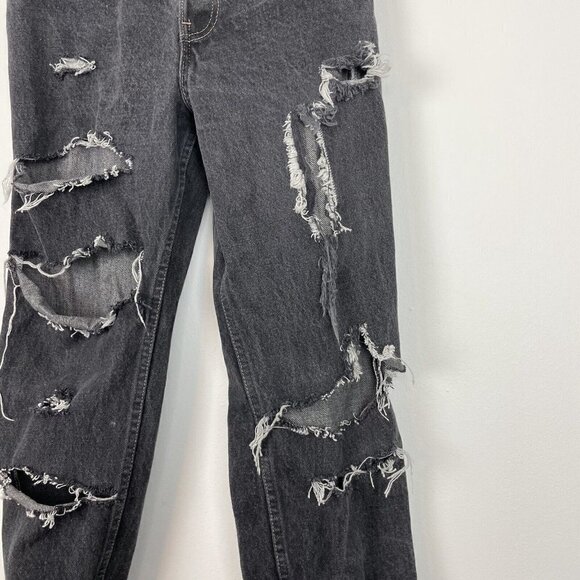 Vintage Levis 26501 1159 Black Distressed Mom Jean Button Fly Size 11 Made USA - Picture 3 of 12
